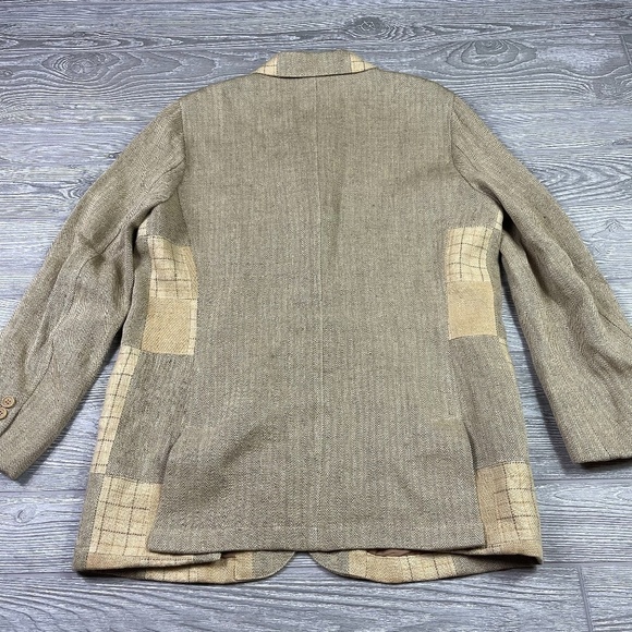 FACONNABLE 100% Linen Patchwork Blazer - Picture 2 of 5